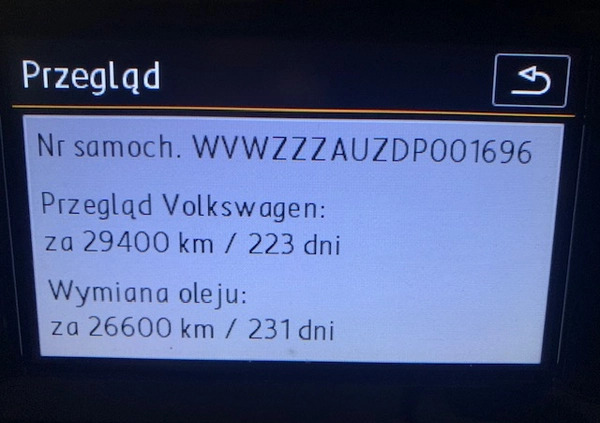 Volkswagen Golf cena 34900 przebieg: 93100, rok produkcji 2012 z Poznań małe 326